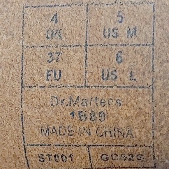 DOC DR MARTENS YELLOW LOGO BOOTS SMOOTH LEATHER RARE UNISEX SIZE 4UK US:W6 M5 - Picture 15 of 16